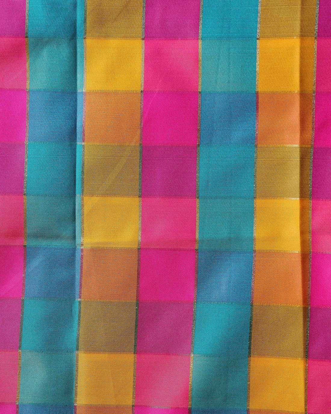 womens-traditional-checked-blouse-material-with-soft-finish-multi-seven