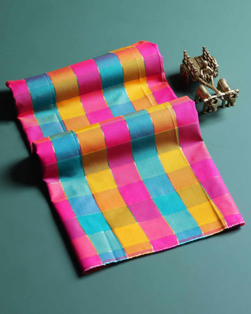 womens-traditional-checked-blouse-material-with-soft-finish-multi-seven